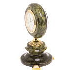 Часы настольные бронзовые из натуральных камней Мрамор и Змеевик Stone Clock варинант исполнения - 14 | Loft Concept в Нижнем Новгороде