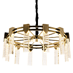 Люстра с прямоугольными хрустальными плафонами Glass Rectangles Gold Chandelier 60 варинант исполнения - 1 | Loft Concept в Нижнем Новгороде