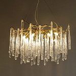 Люстра на подвесе с каркасом из металла и прозрачными подвесками из стекла Droplet Chandelier варинант исполнения - 1 | Loft Concept в Нижнем Новгороде