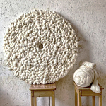 Панно на стену из шерсти мериноса Белый Круг  варинант исполнения - 1 | Loft Concept в Нижнем Новгороде