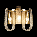 Бра с металлическим основанием золотого цвета и хрустальными подвесками Textured Glass варинант исполнения - 3 | Loft Concept в Нижнем Новгороде