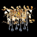 Бра с металлическими лепестками и хрустальными подвесками Leaf Cascade варинант исполнения - 1 | Loft Concept в Нижнем Новгороде