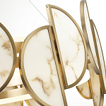 Люстра круглая с полукруглыми плафонами из искусственного алебастра в бронзовой оправе Marbella варинант исполнения - 8 | Loft Concept в Нижнем Новгороде