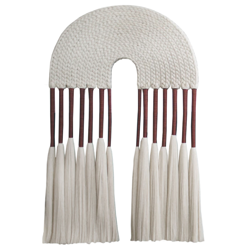 Настенное украшение из хлопковых нитей Volcan Wall Hanging Белый Вишневый Настенное украшение из хлопковых нитей Volcan Wall Hanging Белый Вишневый в Нижнем Новгороде | Loft Concept