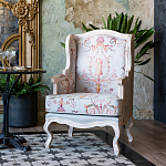 Кресло из массива бука серое с растительным орнаментом Raffael Floral Grey Armchair варинант исполнения - 9 | Loft Concept в Нижнем Новгороде