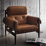 Кресло с деревянным каркасом и обивкой из натуральной кожи Medieval Furniture варинант исполнения - 1 | Loft Concept в Нижнем Новгороде