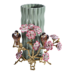 Ваза с птицами и цветами из фарфора с бронзовыми элементами Garden of Eden варинант исполнения - 1 | Loft Concept в Нижнем Новгороде