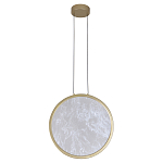 Светодиодный подвесной светильник круглой формы с металлической рамой золотого цвета Marble Glow 47 варинант исполнения - 2 | Loft Concept в Нижнем Новгороде