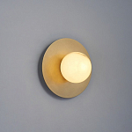 Бра круглое с плафоном из натурального камня на латунном основании Cryptocrystalline Stone варинант исполнения - 7 | Loft Concept в Нижнем Новгороде