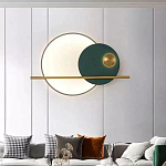 Бра светодиодное круглое в оттенках бронзового и зеленого цвета Kosmikos варинант исполнения - 1 | Loft Concept в Нижнем Новгороде