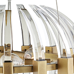 Люстра круглая с прозрачными элементами в форме полумесяца Crystal Crescent варинант исполнения - 1 | Loft Concept в Нижнем Новгороде