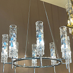 Люстра подвесная круглая с 8-ю цилиндрическими плафонами из стекла LIAISON варинант исполнения - 2 | Loft Concept в Нижнем Новгороде