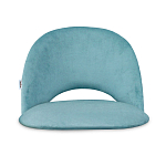 Барный стул со спинкой на 4-х деревянных ножках Голубой Велюр Ava Charm варинант исполнения - 2 | Loft Concept в Нижнем Новгороде