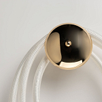 Бра с круглым золотистым основанием и белыми изогнутыми световыми линиями Luke Lampco Tracer Lamp варинант исполнения - 5 | Loft Concept в Нижнем Новгороде