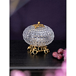 Конфетница из прозрачного рельефного стекла Eden Garden варинант исполнения - 5 | Loft Concept в Нижнем Новгороде