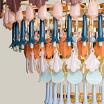 Люстра круглая с декором из разноцветных элементов в виде листьев Changing Seasons варинант исполнения - 5 | Loft Concept в Нижнем Новгороде