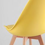 Стул с основой из пластика и мягким сиденьем Arvika Yellow варинант исполнения - 6 | Loft Concept в Нижнем Новгороде