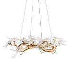 Люстра подвесная с прозрачными стеклянными птичками на ветвях Диаметр 80 см Serip Voa варинант исполнения - 1 | Loft Concept в Нижнем Новгороде