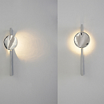 Бра с круглым зеркальным диском на прямоугольном соновании Reflection Circle Glow варинант исполнения - 4 | Loft Concept в Нижнем Новгороде