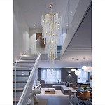 Люстра многоярусная с каркасом из металла и прозрачными подвесками FAIRYTREE Light варинант исполнения - 4 | Loft Concept в Нижнем Новгороде