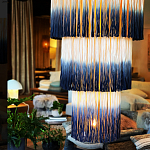 Люстра круглая трехъярусная из бахромы Indigo Gradient Braided Fringe варинант исполнения - 1 | Loft Concept в Нижнем Новгороде