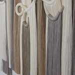 Настенный декор с бахромой белого и бежевого цвета Abstraction I варинант исполнения - 2 | Loft Concept в Нижнем Новгороде