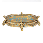 Чаша с орнаментом на ножках в виде бронзовых ангелов Eden Garden варинант исполнения - 1 | Loft Concept в Нижнем Новгороде