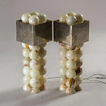 Настольная лампа с основанием из 24 выточенных сферических камней Through Stone варинант исполнения - 3 | Loft Concept в Нижнем Новгороде