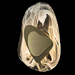 Бра овальное из стекла с золотым элементом Flow Texture  варинант исполнения - 1 | Loft Concept в Нижнем Новгороде