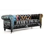 Диван в Лофт Честерфильд граффити из винтажной кожи GRAFFITI PARA Chesterfield варинант исполнения - 2 | Loft Concept в Нижнем Новгороде