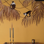 Обои с вышивкой ручной работы Étienne Original colourway on wool sateen варинант исполнения - 5 | Loft Concept в Нижнем Новгороде