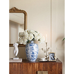 Ваза фарфоровая с узким горлышком и синими цветочными мотивами Independence варинант исполнения - 5 | Loft Concept в Нижнем Новгороде