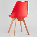 Стул с основой из пластика и мягким сиденьем Arvika Red варинант исполнения - 5 | Loft Concept в Нижнем Новгороде