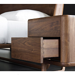 Прикроватный деревянный столик с 2-мя ящиками Moon Walnut Furniture варинант исполнения - 11 | Loft Concept в Нижнем Новгороде