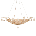 Люстра из деревянных бусин с подвесками в виде капель Wooden Beads варинант исполнения - 5 | Loft Concept в Нижнем Новгороде