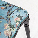 Стул из массива бука бирюзовый с изображением птиц в саду Turquoise Chinoiserie Bird Chair варинант исполнения - 4 | Loft Concept в Нижнем Новгороде