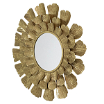 Зеркало круглое настенное в металлической раме Sunny Golden Petals варинант исполнения - 2 | Loft Concept в Нижнем Новгороде