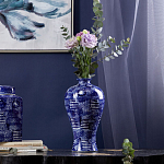 Ваза из фарфора сине-белого цвета Blue & White Ornament  варинант исполнения - 5 | Loft Concept в Нижнем Новгороде