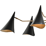 Люстра с 6-ю черными конусообразными плафонами Contrasting Lamps варинант исполнения - 1 | Loft Concept в Нижнем Новгороде