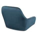 Барный стул со спинкой и подлокотниками на 4-х металлических ножках Douglas Rhombus Синий Велюр варинант исполнения - 3 | Loft Concept в Нижнем Новгороде