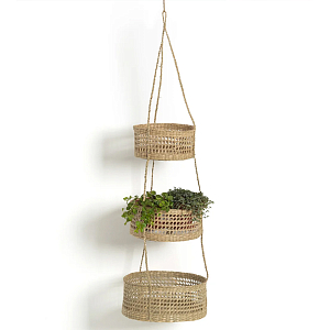 Подвесные плетеные корзины для цветов Musa Wicker Baskets