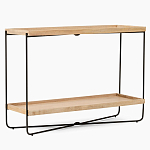 Консоль деревянной столешницей и полкой Wooden Table Top and Shelf варинант исполнения - 7 | Loft Concept в Нижнем Новгороде