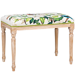 Банкетка из натурального бука золотистая с изображением птиц и цветов Blooming Bird варинант исполнения - 1 | Loft Concept в Нижнем Новгороде