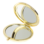 Зеркало карманное складное круглое из натурального камня Лазурит в подарочной упаковке Gold Stone Mirrors варинант исполнения - 3 | Loft Concept в Нижнем Новгороде