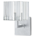 Бра серебряное с фактурным прозрачным абажуром Optical Crystal варинант исполнения - 3 | Loft Concept в Нижнем Новгороде