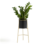 Кашпо из металла и латуни Elegance Elevated Planters черное варинант исполнения - 2 | Loft Concept в Нижнем Новгороде