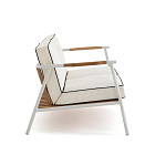 Садовый 2-х местный диван с подлокотниками из тика White варинант исполнения - 3 | Loft Concept в Нижнем Новгороде