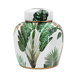 Ваза с крышкой фарфоровая с ручной росписью Leopard Collection  варинант исполнения - 1 | Loft Concept в Нижнем Новгороде