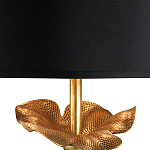 Настольная лампа с цветком на основании и черным абажуром Fluttering Leaf варинант исполнения - 1 | Loft Concept в Нижнем Новгороде