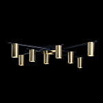 Потолочный светильник с 8-ю цилиндрическими плафонами цвета латунь TRIBES CHANDELIER варинант исполнения - 3 | Loft Concept в Нижнем Новгороде